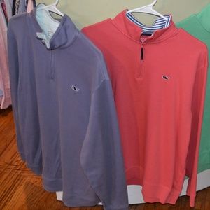 VINEYARD VINES L/S QUARTER ZIP SHIRT LOT (3 TOTAL)